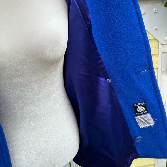 London Fog Maincoats Royal Blue Wool Vintage Coat - Picture 4 of 8